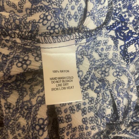 Lulu's navy & white maxi dress size XS extra small long sleeve deep v neck - Picture 8 of 8